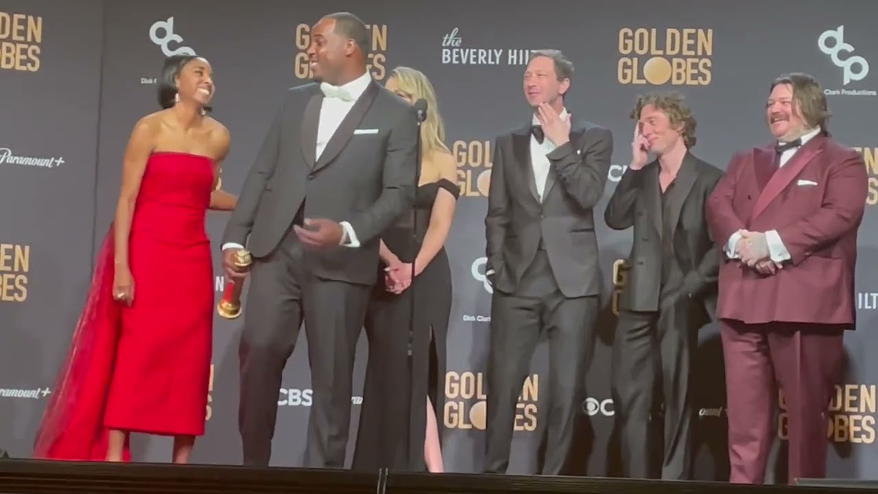 'The Bear' cast (Best Comedy Series) 2024 Golden Globes press room