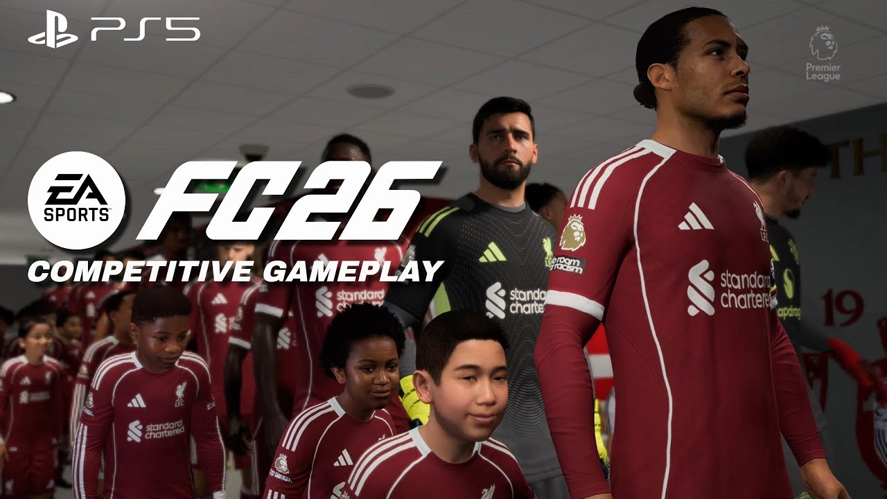 Официальный соревновательный игровой процесс FC26 — «Ливерпуль» против «Манчестер Юнайтед» — PS5 ...