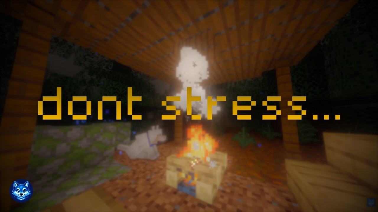 Minecraft Cozy Cabin Ambience with Crackling Fire