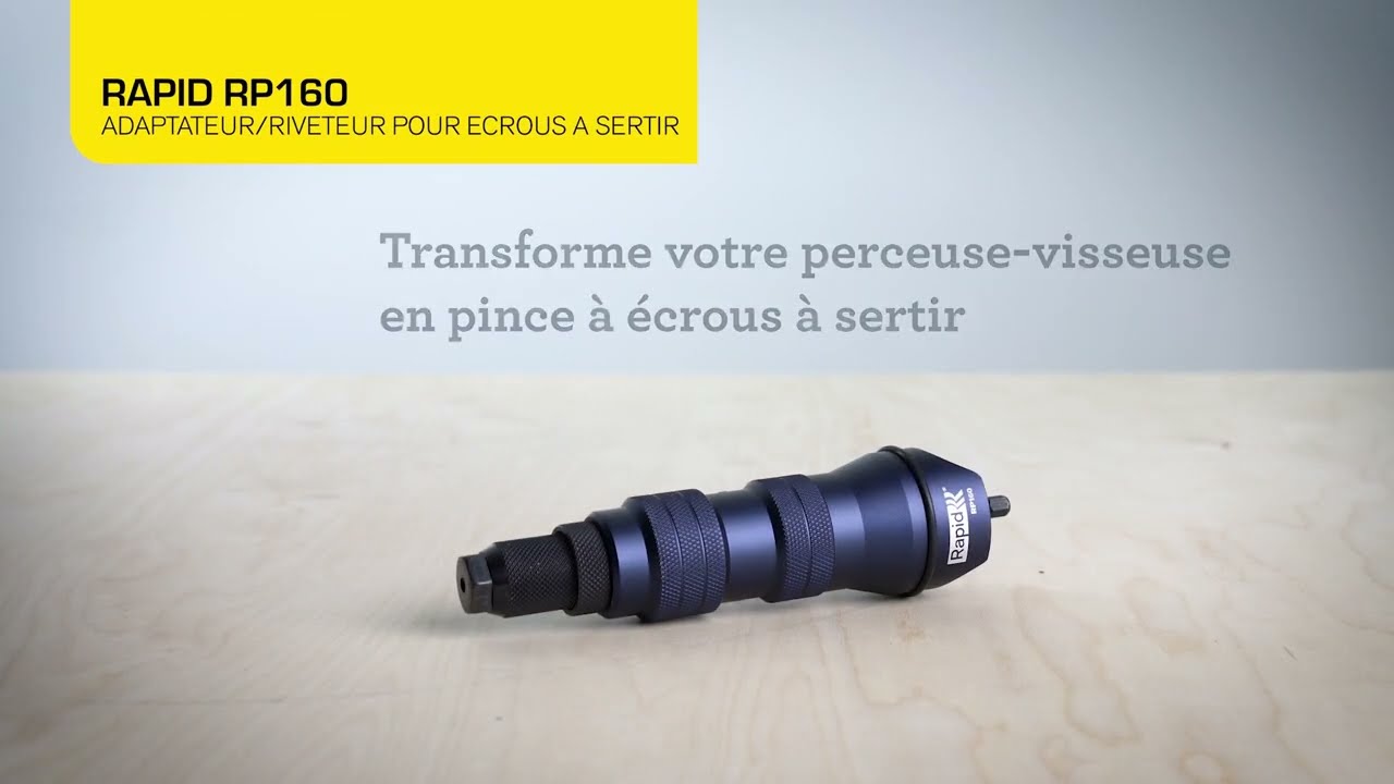 Rapid RP160 Adaptateur/Riveteur d’écrous à sertir pour visseuses
