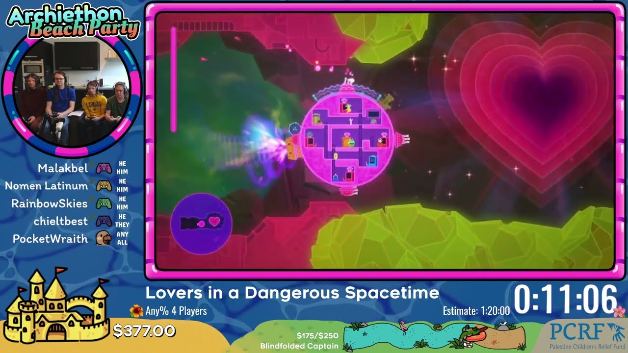 Archiethon V || Lovers in a Dangerous Spacetime - Any% 4 Players