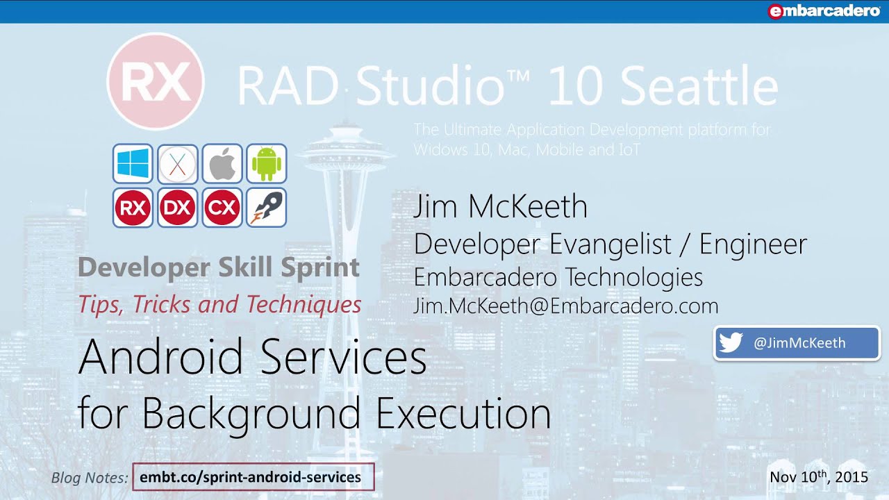 Developer Skill Sprint on Android Services for Background Execution