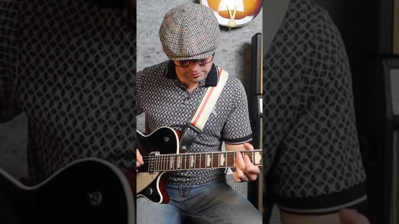 Rockabilly Guitar Lesson - See full video 👀 #rockabillyguitar #briansetzer #cliffgallup #gretsch