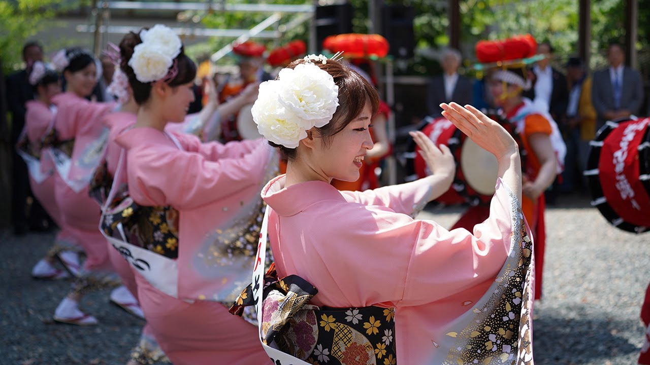 [4K]ミスさんさ踊り2023 お披露目 三ツ石神社で奉納演舞 | 岩手･盛岡観光情報（Morioka･Iwate）