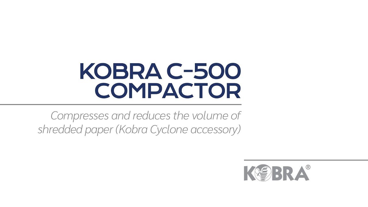 Kobra Compactor C-500 (USA) | Paper compactor for Kobra Cyclone