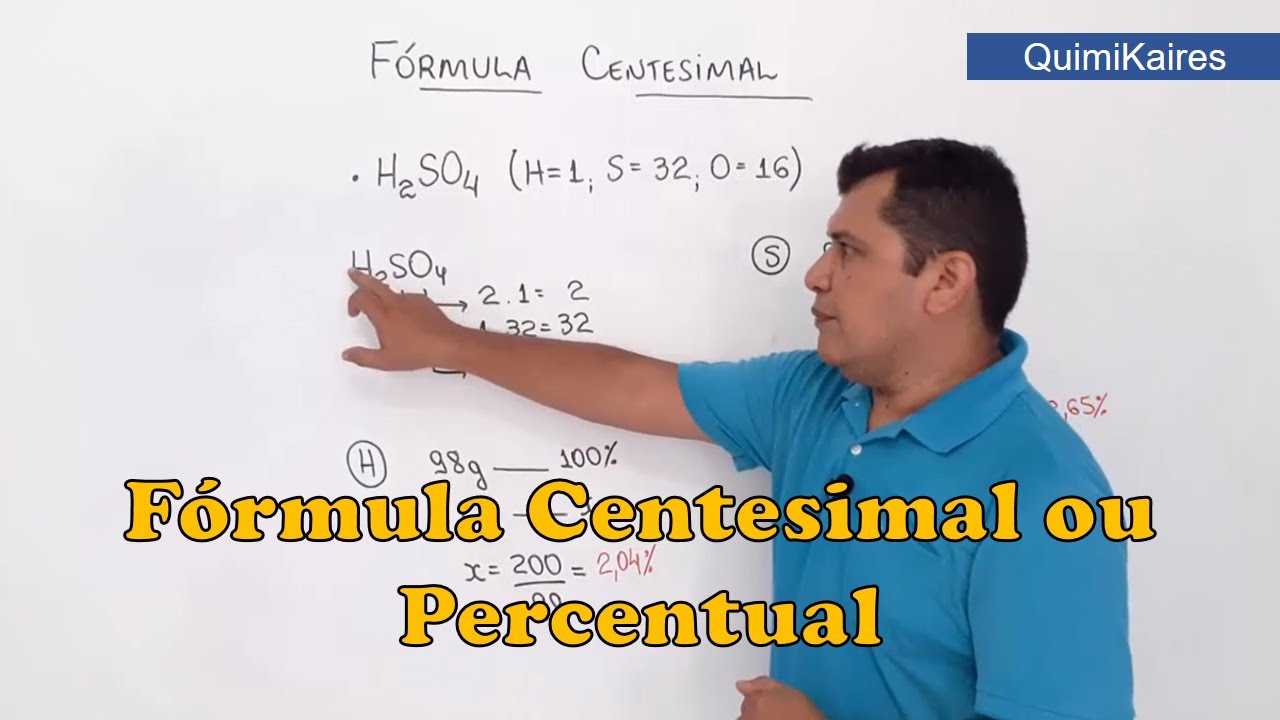 Como calcular a Fórmula Centesimal ou Percentual? #quimikaires