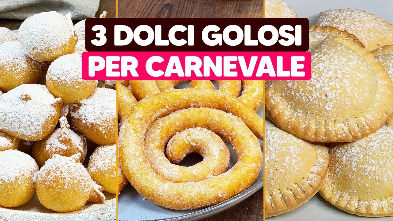 DOLCI DI CARNEVALE: 3 ricette facili e buonissime 🎭​🎉​
