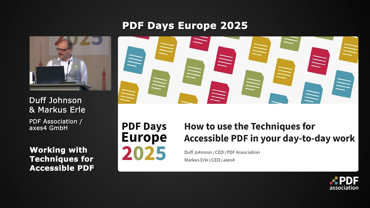 Working with Techniques for accessible PDF (PDF Days Europe 2025)
