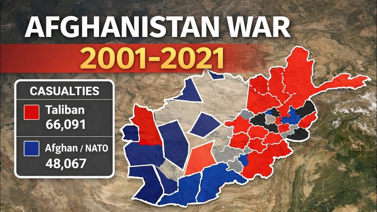 Afghan War in Google MAP | From US and NATO to Taliban Takeover (2001–2021)