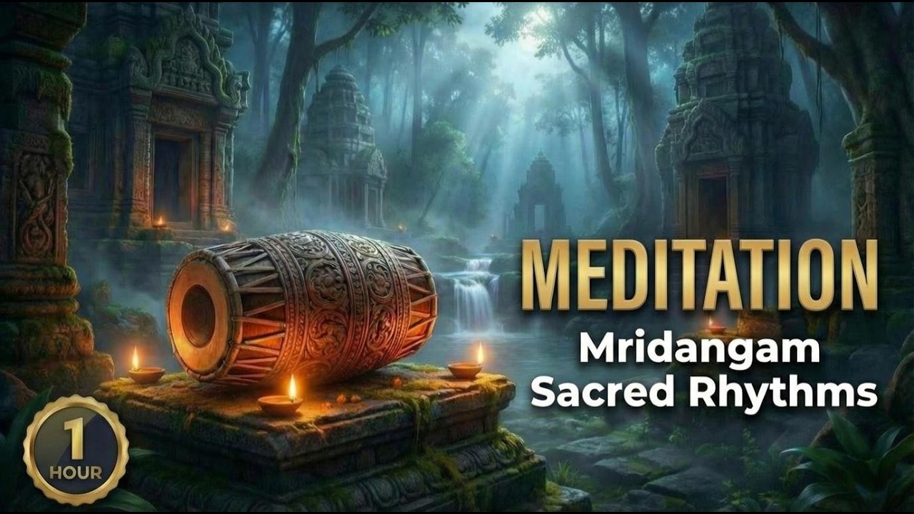 Meditation Music – Mridangam Temple Rhythms for Inner Calm - 1 Hour #MridangamMusic #IndianClassical