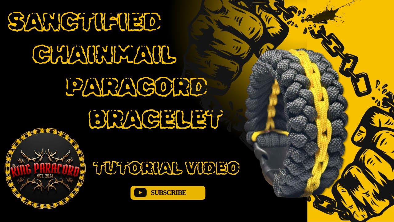 How to Make the Sanctified Chainmail Paracord Bracelet #paracordbracelet #tutorialvideo #diy #knot