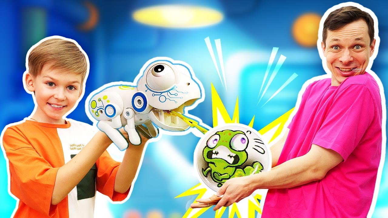 🐸Прыгающий робот-лягушка – кто победит в битве на меткость? 🎯🎮 #игрушкидлядетей #длядетей