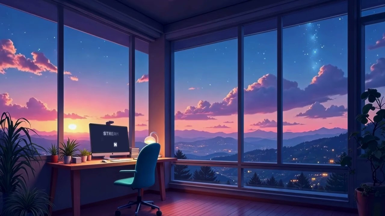Purple Sunset Study Vibes &mdash; Lo‑Fi Jazz by the Window