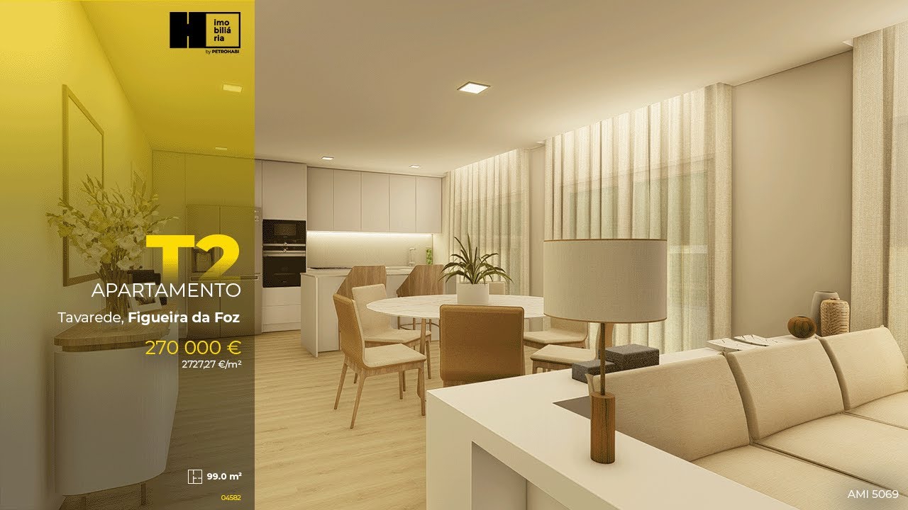 Apartamento T2 NOVO com Terraço e Garagem na Figueira da Foz