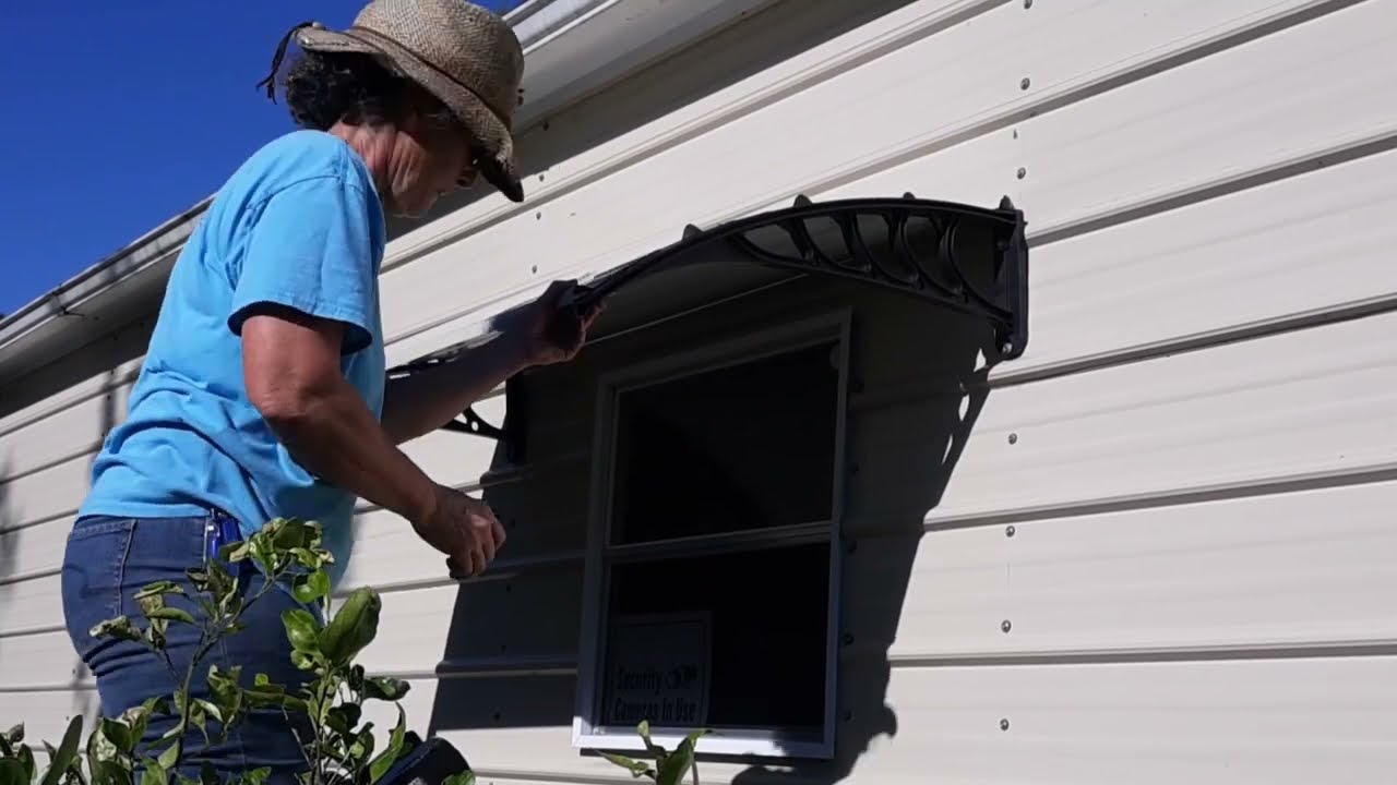 Install window awnings ~ howididit ~
