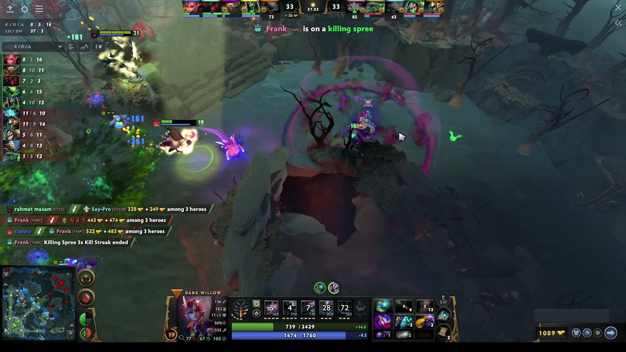 Dominating Dark Willow - Usefull root with Bramble Maze | Dota 2 Outplay
