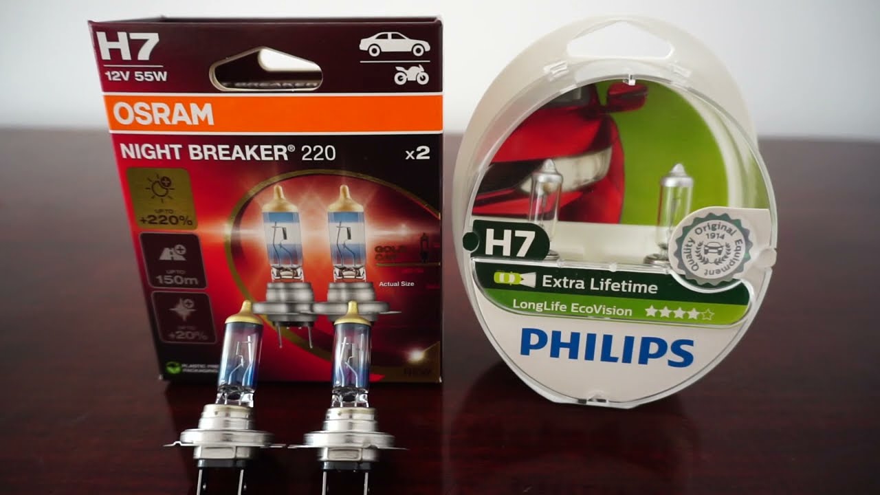 OSRAM NIGHT BREAKER 220 vs Philips LongLife EcoVision