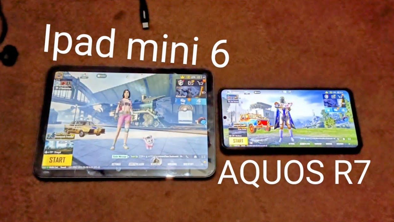Ipad mini 6 vs Sharp Aquos r7 s PUBG speed test
