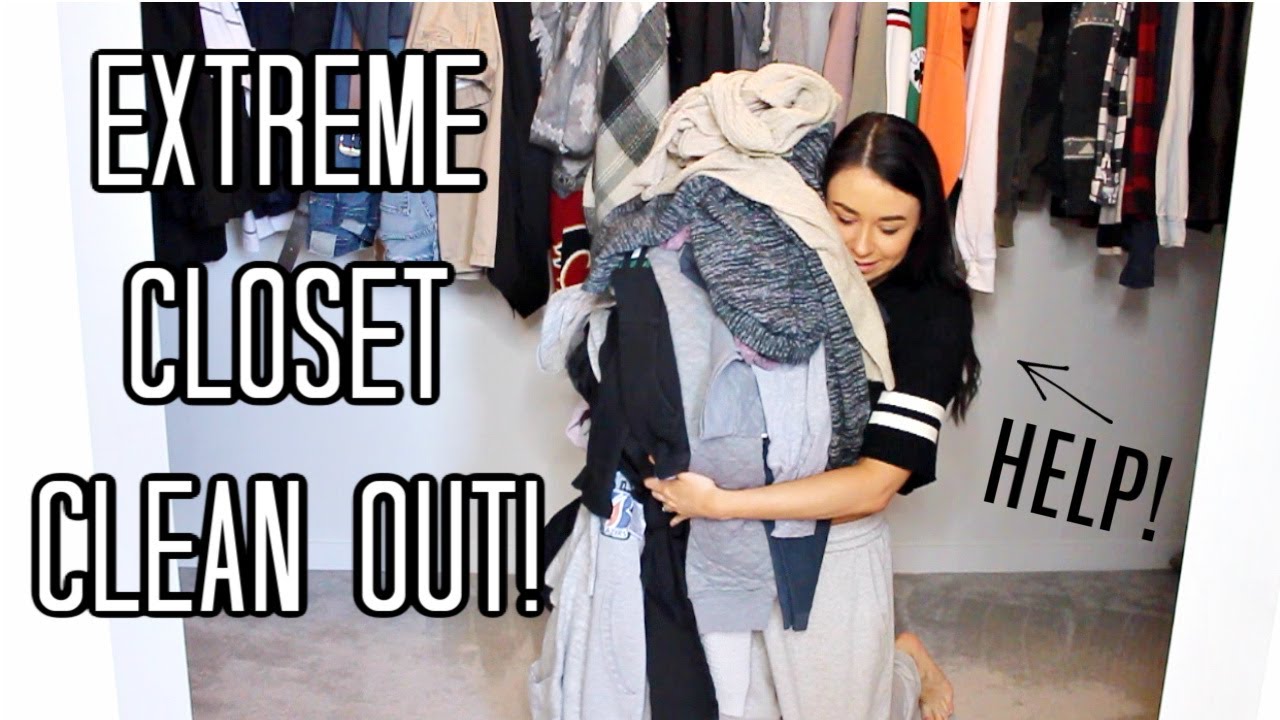 EXTREME CLOSET CLEAN OUT 2020! // Decluttering and Organizing my Wardrobe!