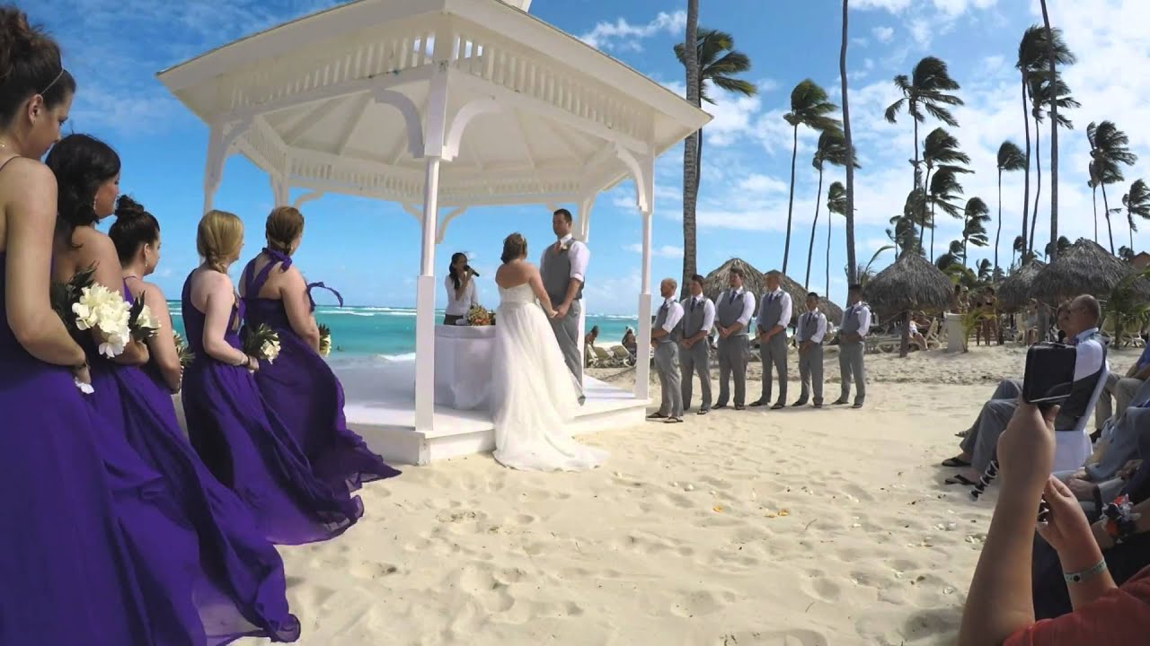 blue dresses windy beach