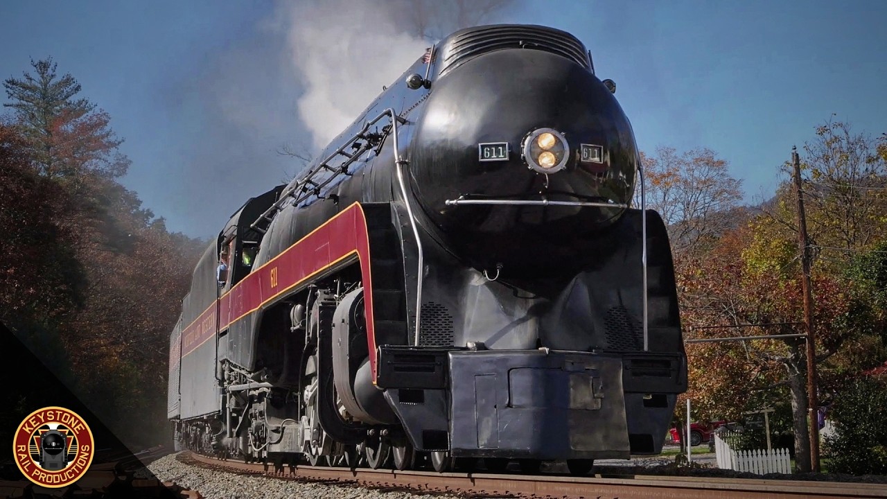 Norfolk & Western 611: Rolling Thunder in the Shenandoah Valley | Fall Foliage 2025 (4K)