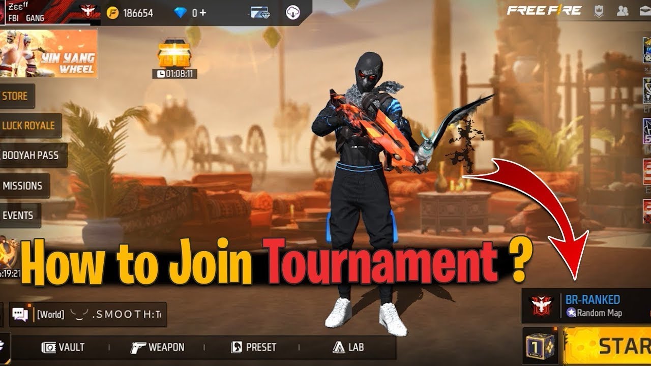 How to enter Room ID and Password in free fire game