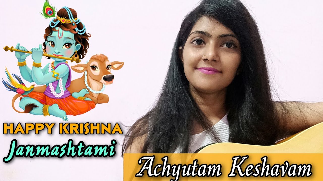 Achyutam keshvam cover | Radhe Krishna | Janmashtami special 2020 | Raw Guitar Cover | Preety semwal
