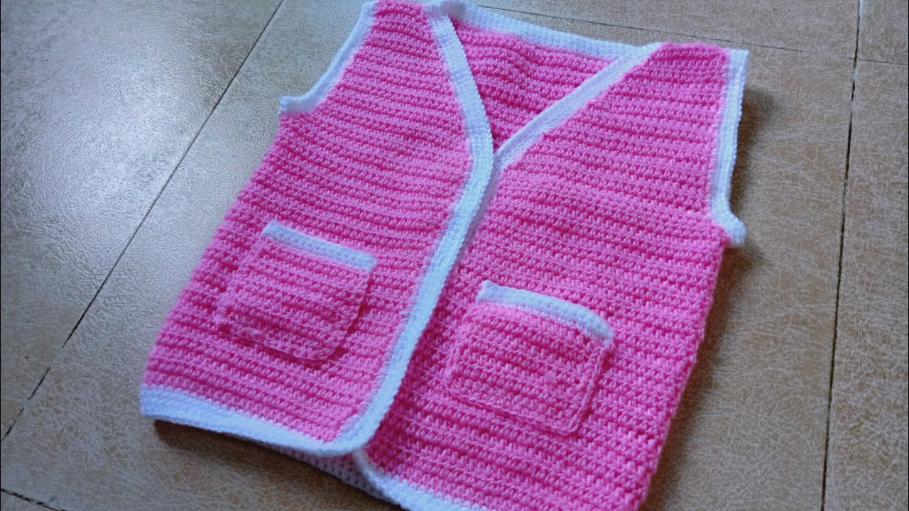 crochet half jacket for 4 to 5 year old (subtitles available)