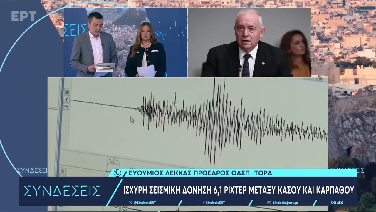 Καθησυχαστικοί οι επιστήμονες για τα 6,1 Ρίχτερ στα ανοιχτά της Κάσου
