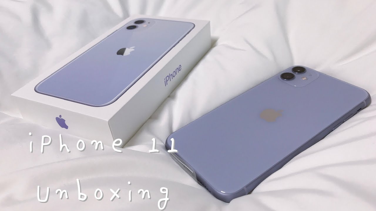 아이폰11 퍼플 언박싱/iPhone 11 unboxing/11도 충전기랑이어팟은 안 준다../아이폰 투명케이스 리뷰