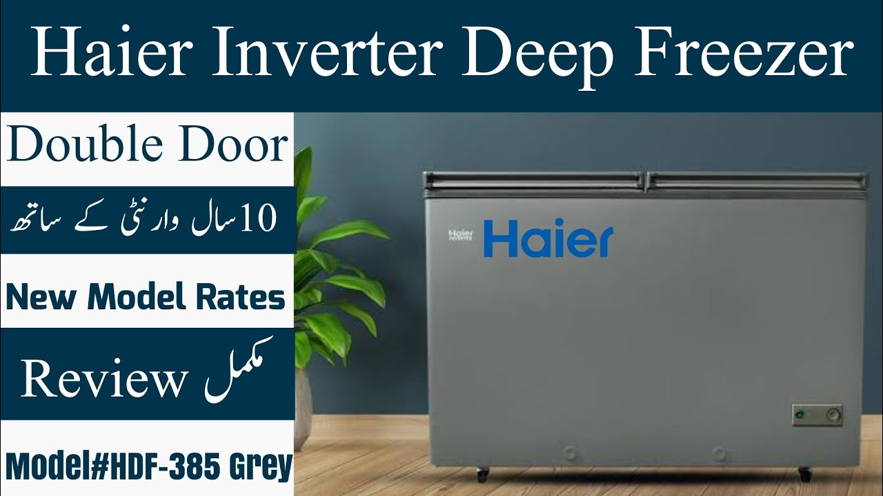 Haier Inverter Freezer Double Door Price and Specification | Model#385 Grey | Electrohub | Freezers