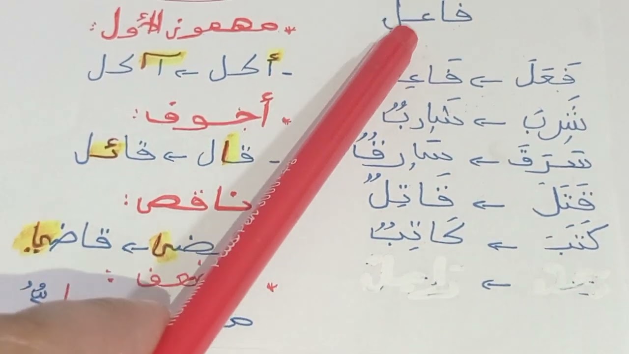 اسم الفاعل شرح مفصل جداااا