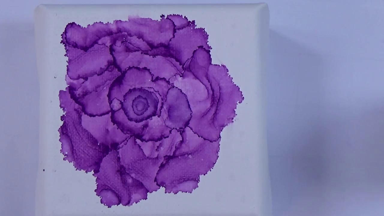 Alcoholink, airbrush Tutorial #16#- How to paint a rose