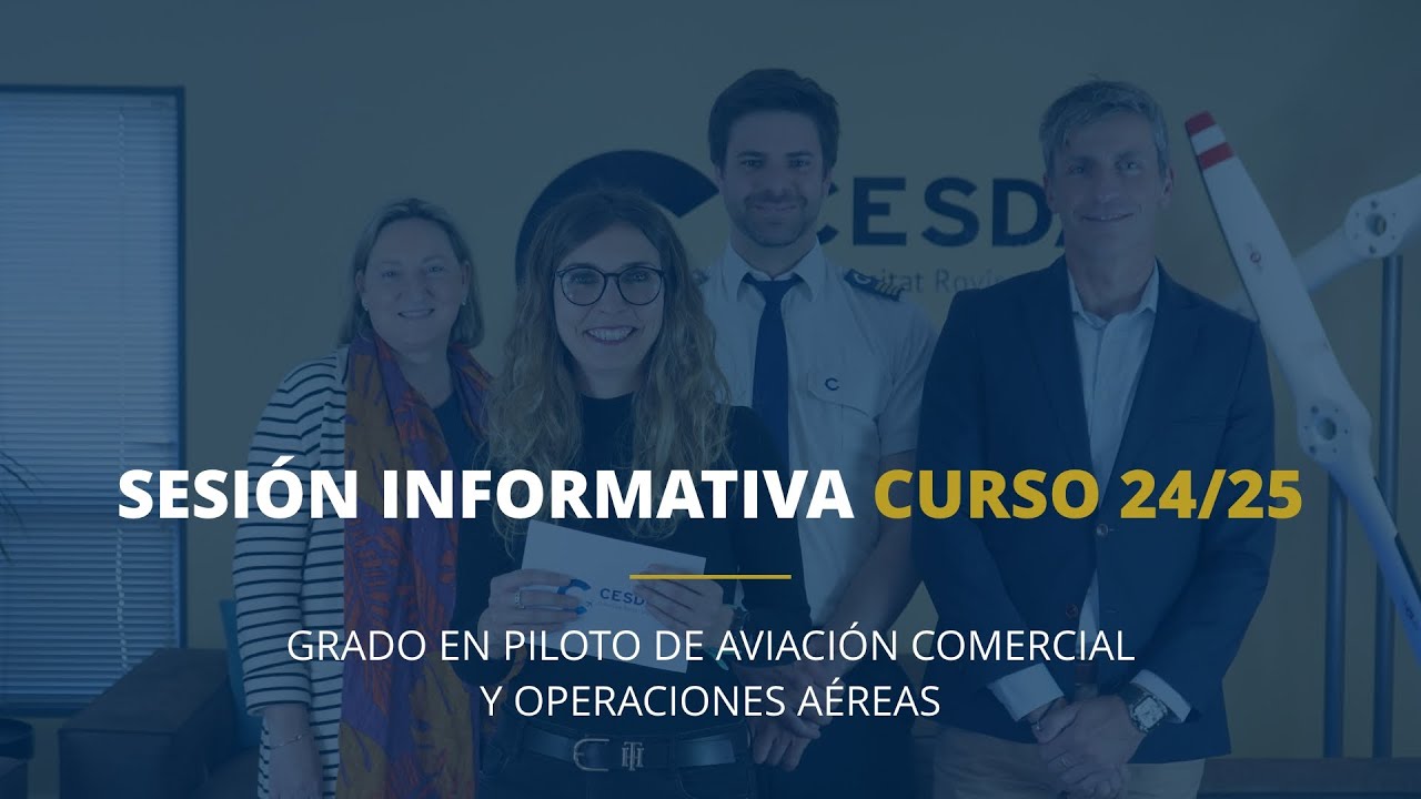 Sesión informativa del Grado en Piloto de Aviación Comercial de CESDA, curso 24/25