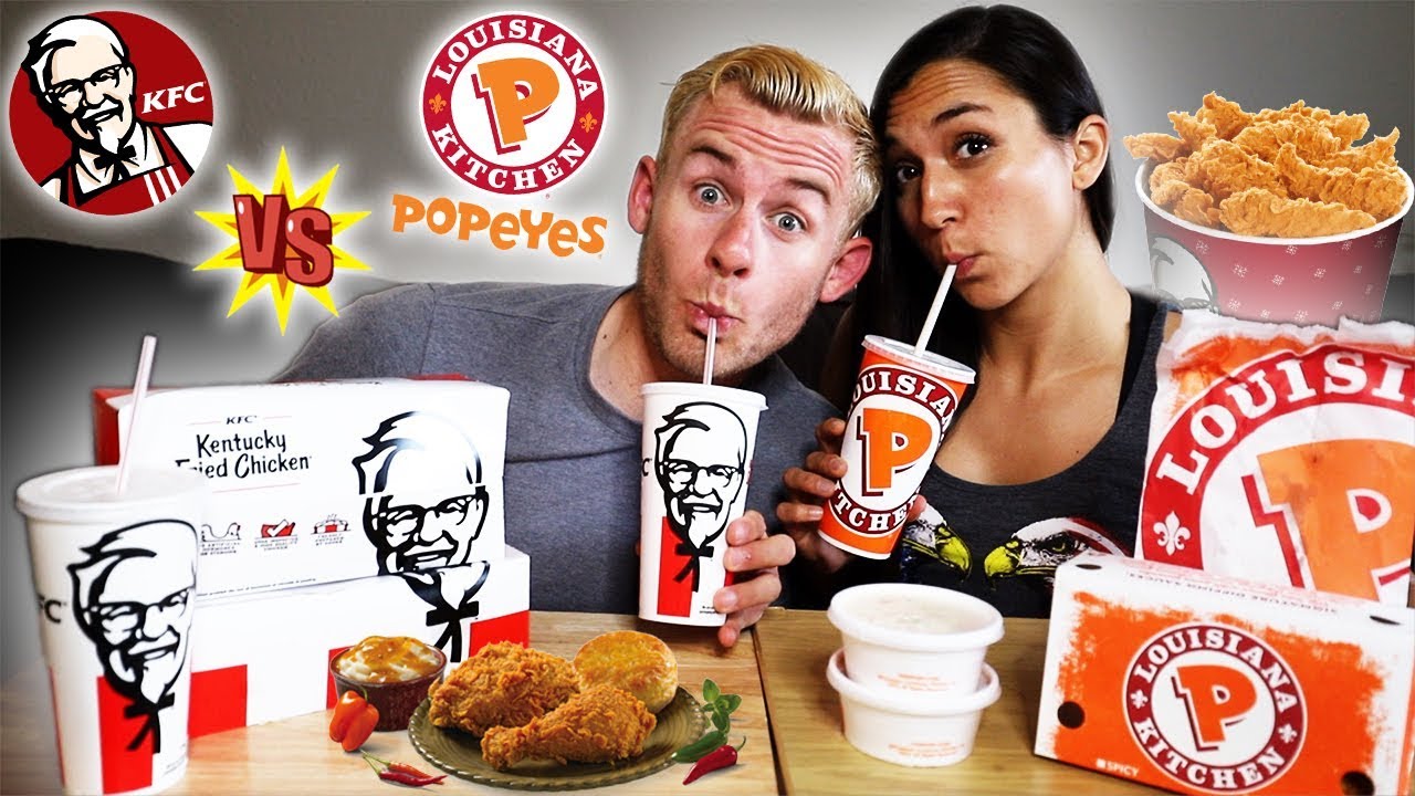THE FAST FOOD MUKBANG BATTLE! (KFC VS. POPEYES)