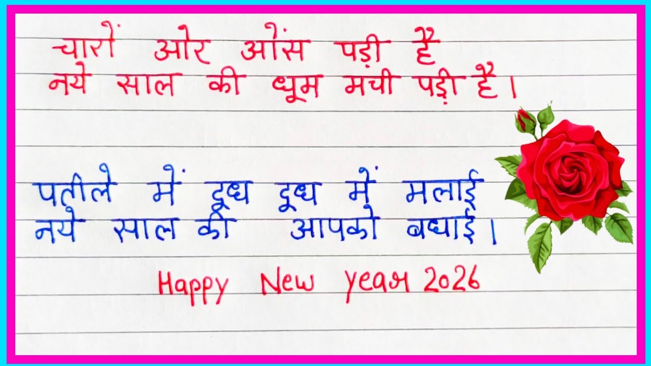 Naye Saal Ki Shayari | नये साल की शायरी 2026 | Happy New year shayari | Happy New year 2026 