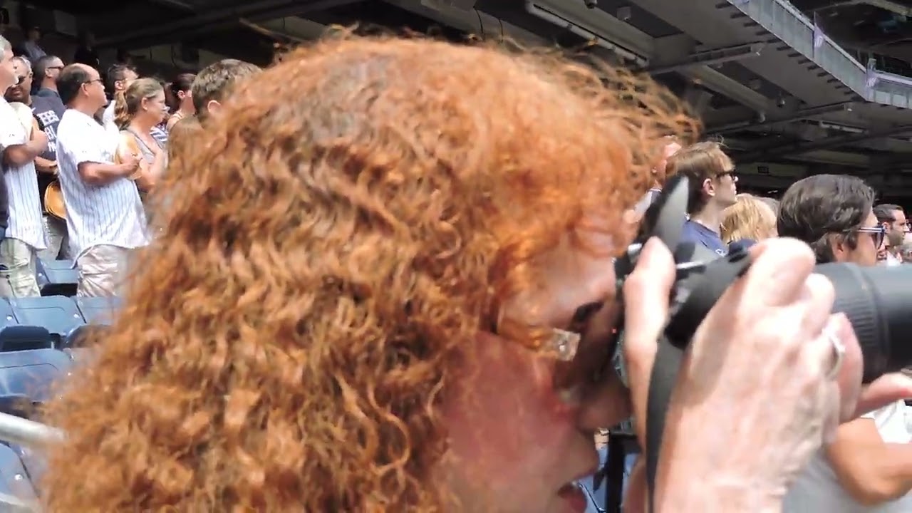 Canadian and American National Anthems played by Ed Alstrom at Yankee Stadium,  8/8/2015