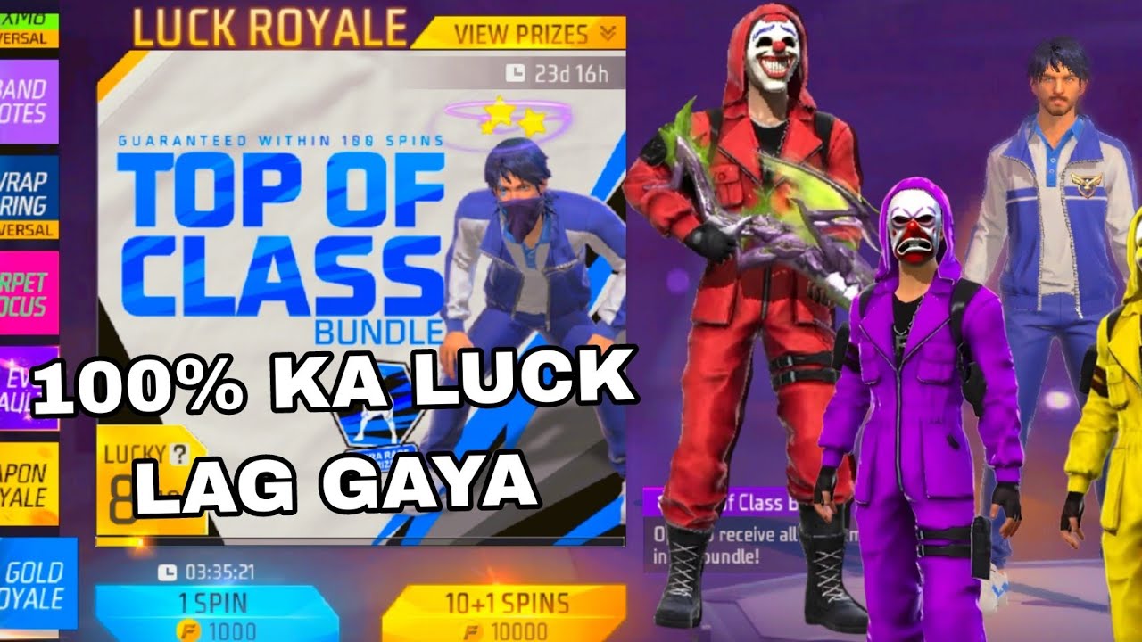TOP OF CLASS BUNDLE 💯% KA LUCK LAG GAYA😍freefire happyholigr enafreefire goldroyale luckroyale