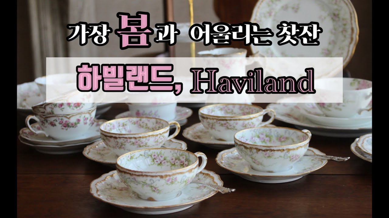 하빌랜드 Haviland / 빈티지 그릇 / 봄에 쓰기 좋은 앤틱 찻잔 / 하빌844 / Theodore Haviland