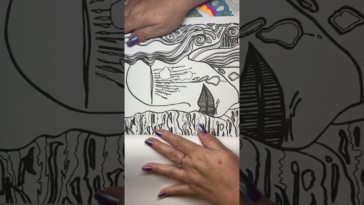 Flip Through My Hand Drawn Pen and Ink Adult Coloring Book With Me