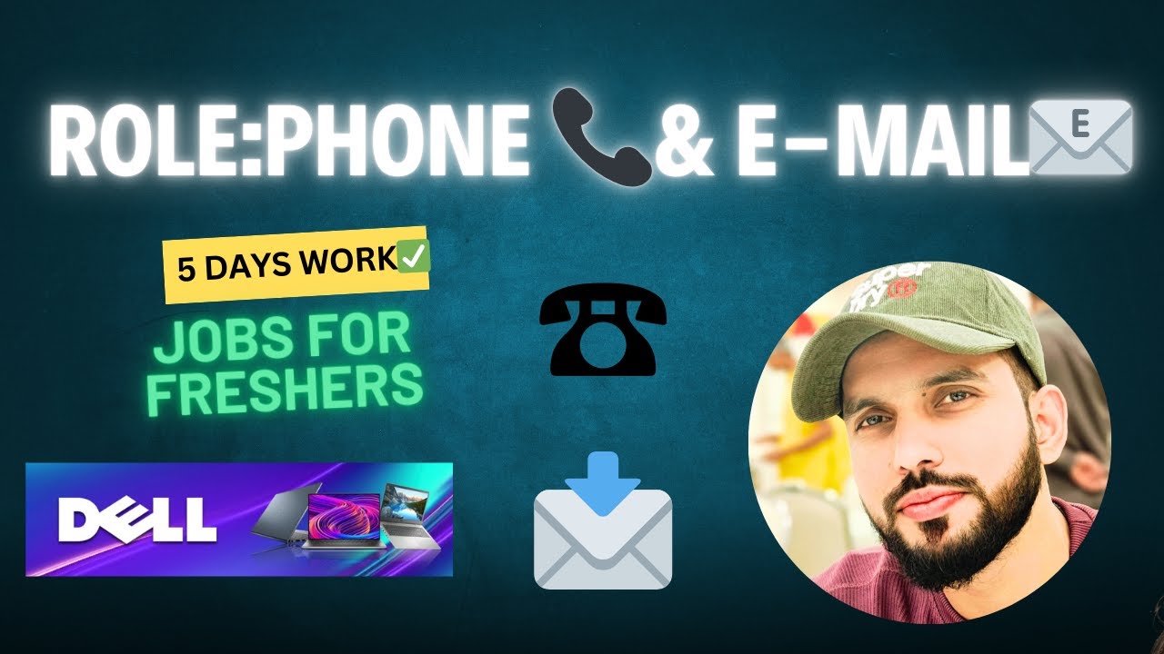 📞📧💼 Dell Telephone & E-mail Support Jobs For Freshers | 🏠 Hybrid Work (3 Days WFO 🏢, 2 Days WFH 🏡)