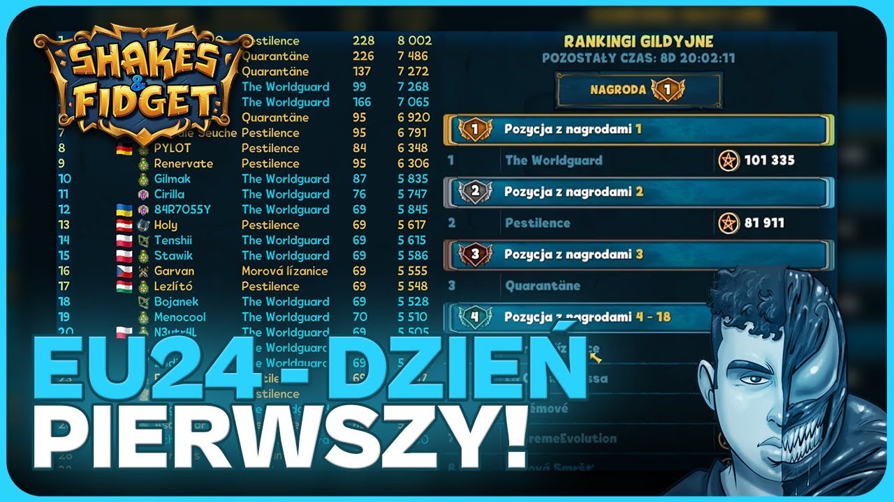 ⚔️ Wbił 228 Poziom Pierwszego Dnia Serwera! (Pierwszy Dzień EU24)  🚀  | Shakes & Fidget | N3utr4L ⚔️