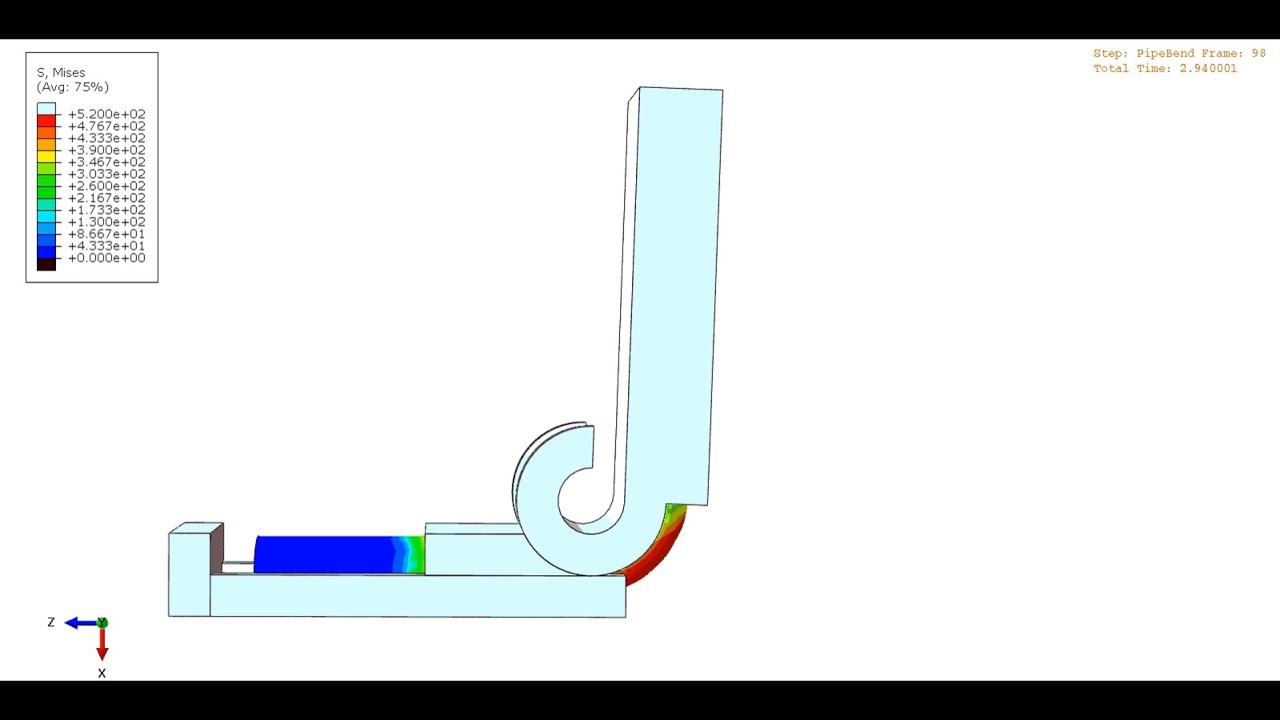 Tube Bending Simulation with Mandrel in Abaqus