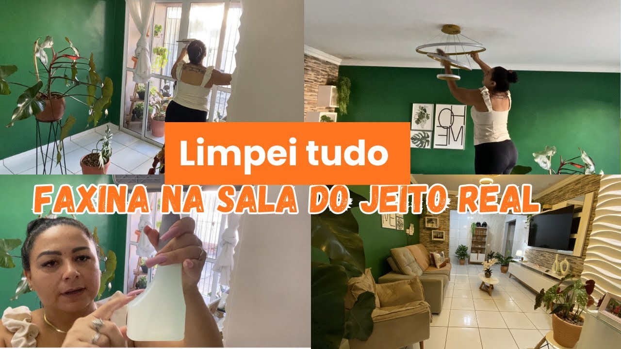 Faxina na sala do jeito real: limpei tudo hoje, veja o antes e depois 😍✨