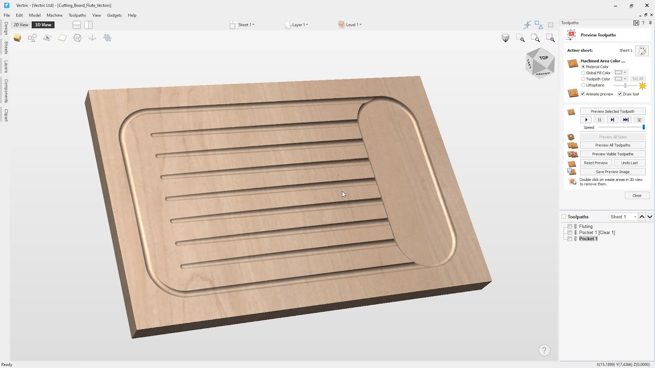 How to use the fluting toolpath in Vectric software | 2.5D Toolpaths | V12 Tutorials