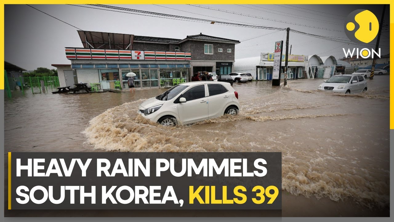 Heavy rainfall wreaks havoc across South Korea, 39 dead | WION Climate Tracker