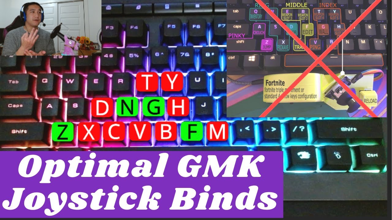 GMK Keyboard Joystick Optimal Fortnite Key Binds (Martoz Joystick)