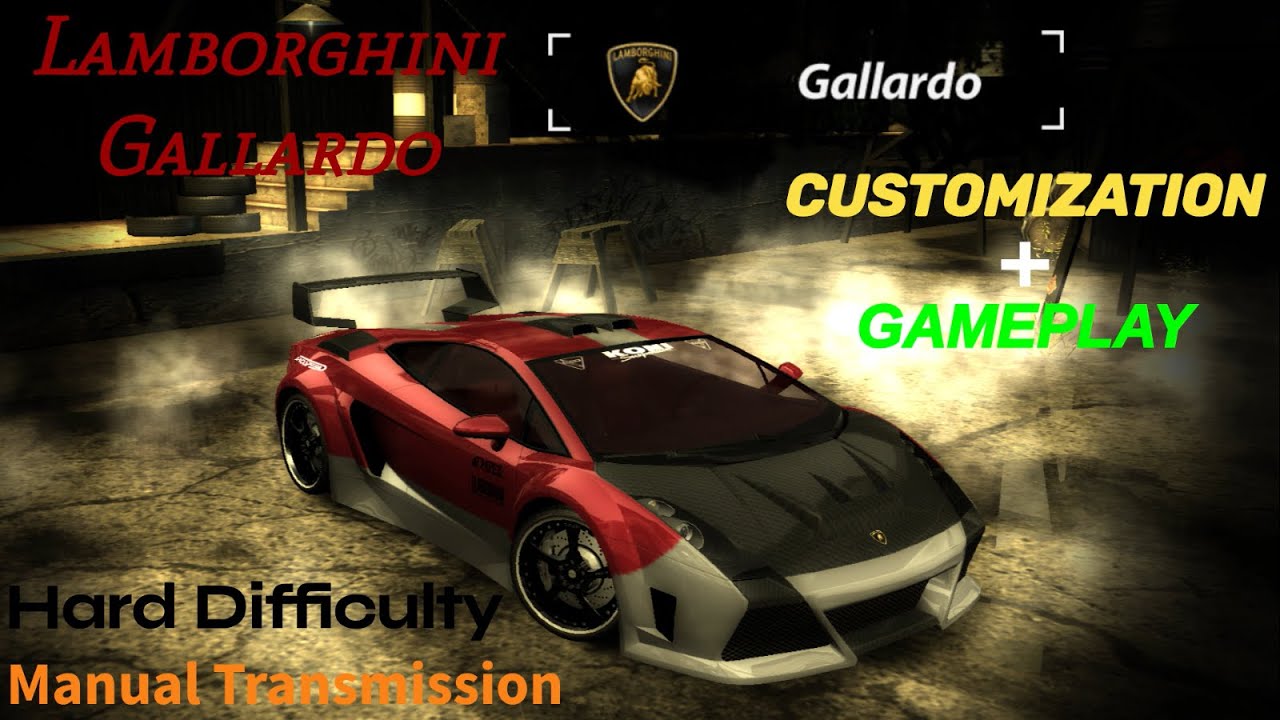 NFS Most Wanted 2005 | Gallardo | Customization and Gameplay | Hard Difficulty | Manual Transmission