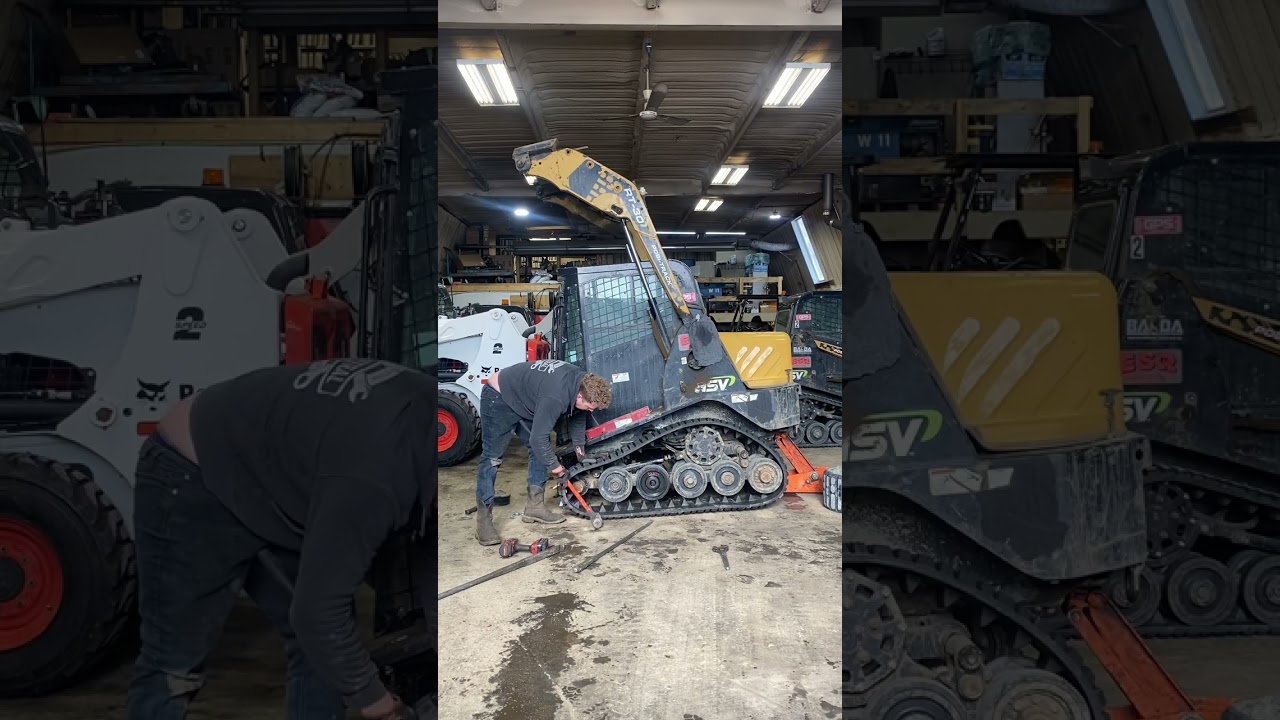 Installing a track on Asv rt30 terex pt30 rt40