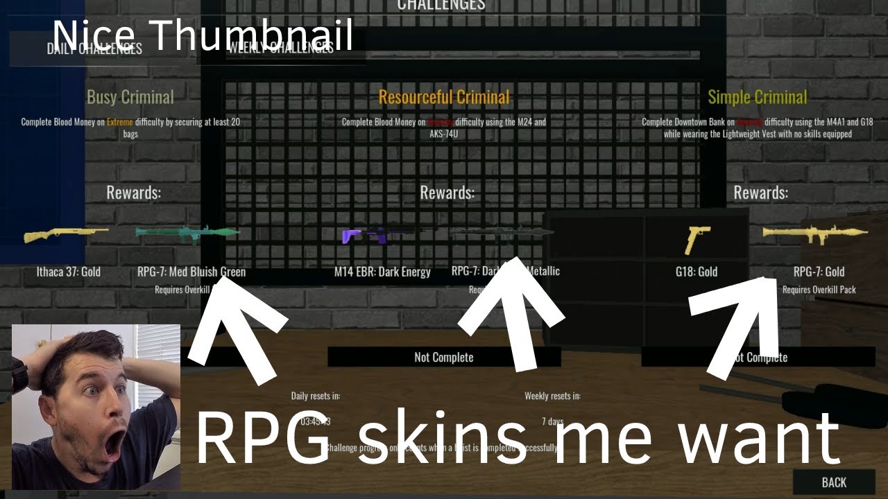 Weekly Challenges.[RPG Skins Challenges] Notoriety [ROBLOX]